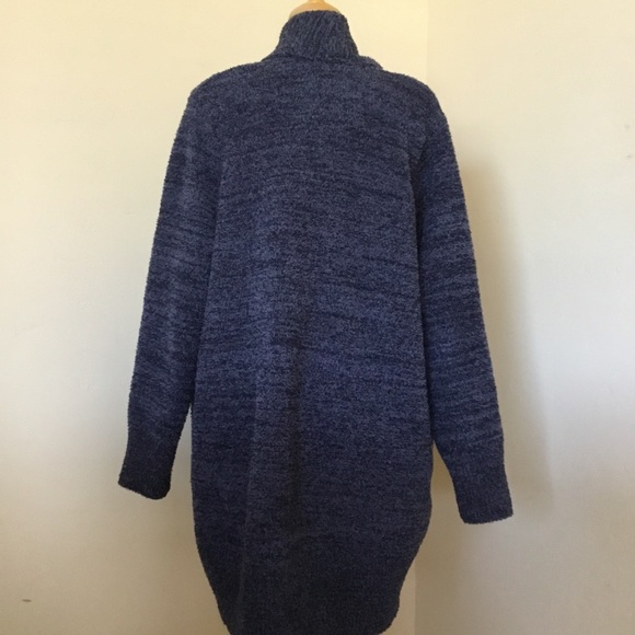 Barefoot Dreams CozyChic Cardigan Blue Open Front Size L - Picture 3 of 8